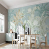 Tropical Plants And Elephant Wallpaper Mural