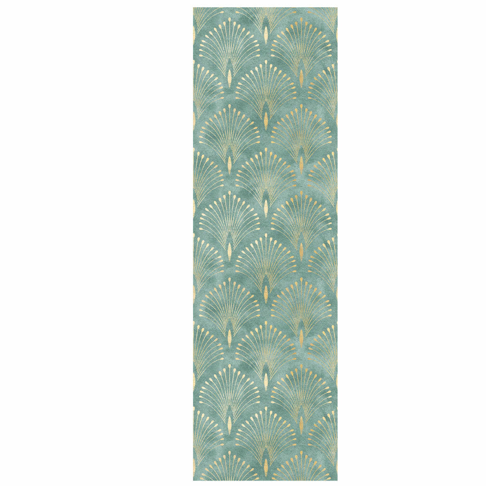 Geometric  Bloom Green Self-Adhesive Wallpaper