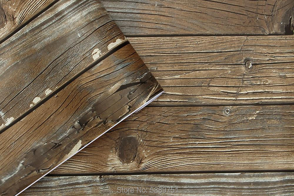 Retro Faux Wood Grain Peel and Stick Wallpaper