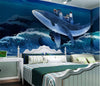 Fantasy Whale On Sea Wallpaper Mural