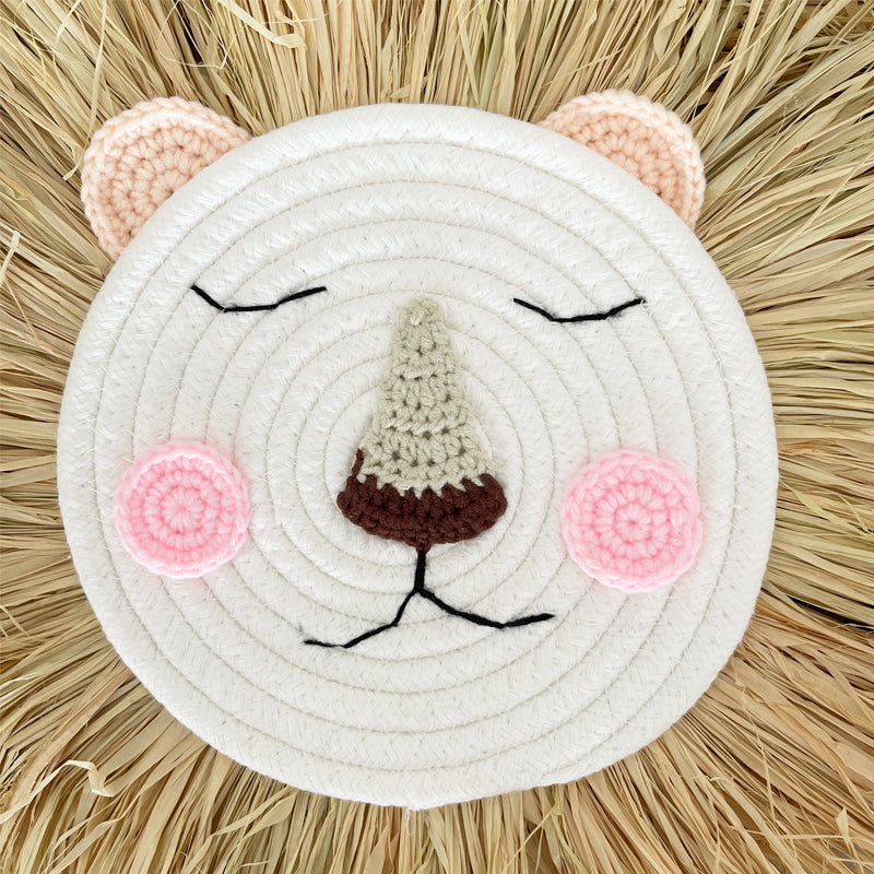 Straw & Woven Lion Wall Hanging