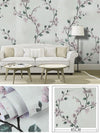 Calming Green Leaf Pattern Peel and Stick Wallpaper
