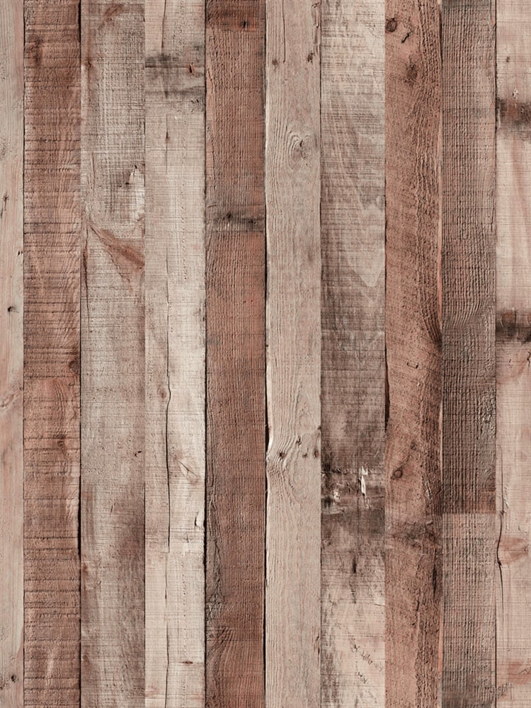 Retro Faux Wood Grain Peel and Stick Wallpaper