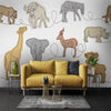 Load image into Gallery viewer, Safari Hand-Painted Animals Wallpapers Mural