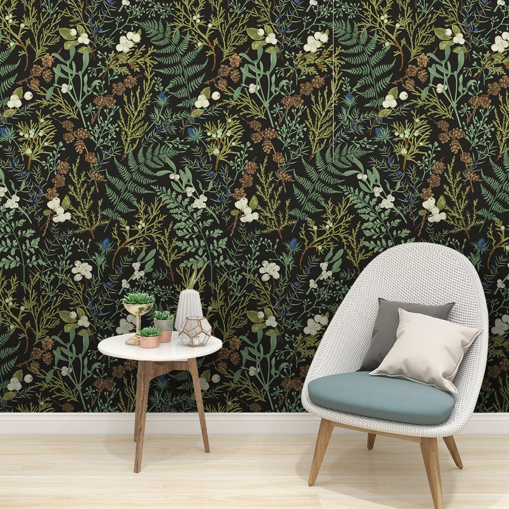 Tropical Rain Forest Leaves Self-Adhesive Wallpaper