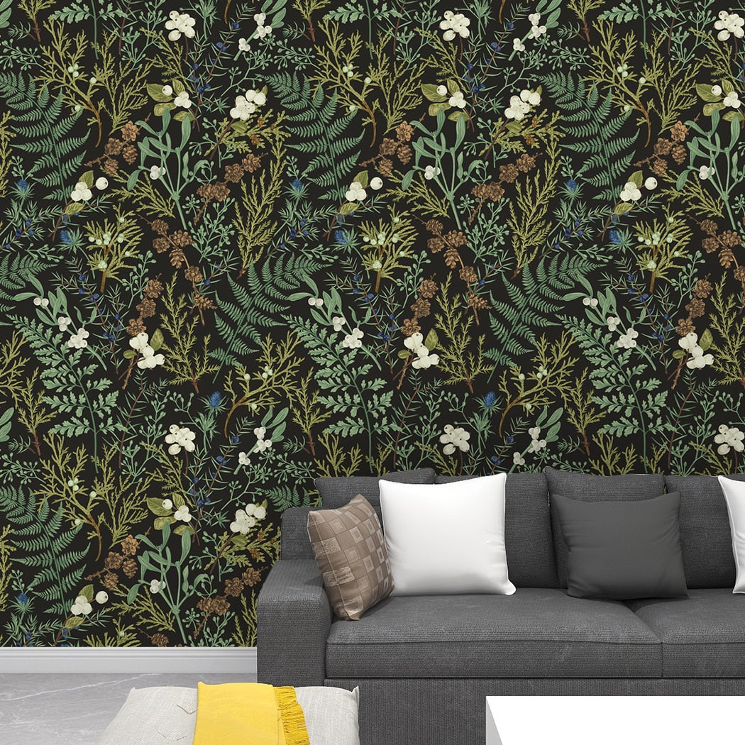 Tropical Rain Forest Leaves Self-Adhesive Wallpaper