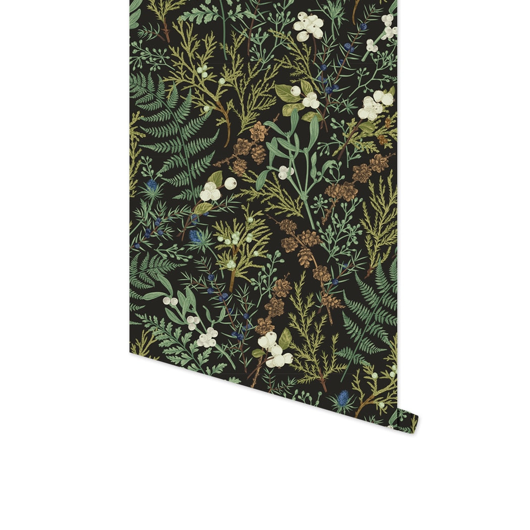 Tropical Rain Forest Leaves Self-Adhesive Wallpaper