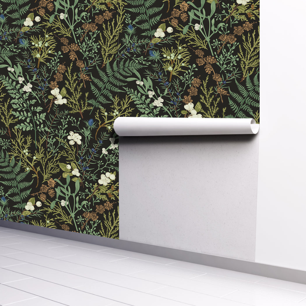 Tropical Rain Forest Leaves Self-Adhesive Wallpaper