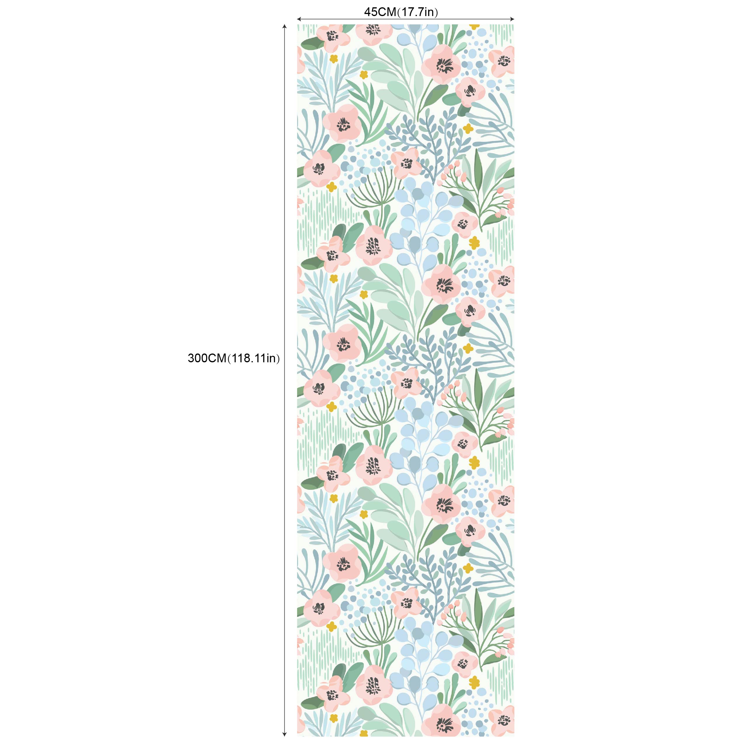 Watercolor Cheerful Flowers Peel And Stick Wallpaper