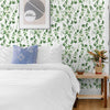 Load image into Gallery viewer, Nature Green Leaves Pattern Peel and Stick Wallpaper