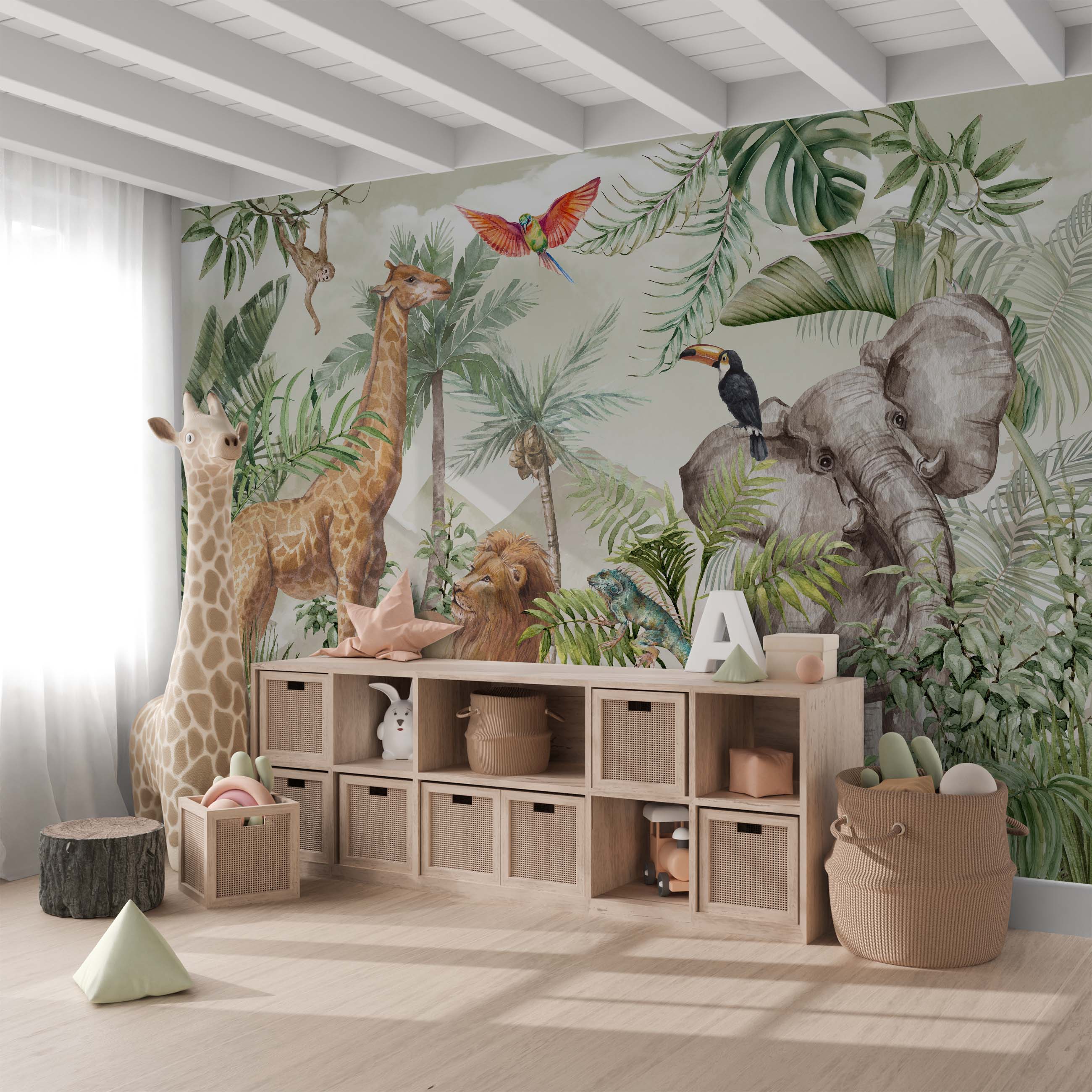 Tropical Wildlife Animals Jungle & Safari Wallpaper Mural