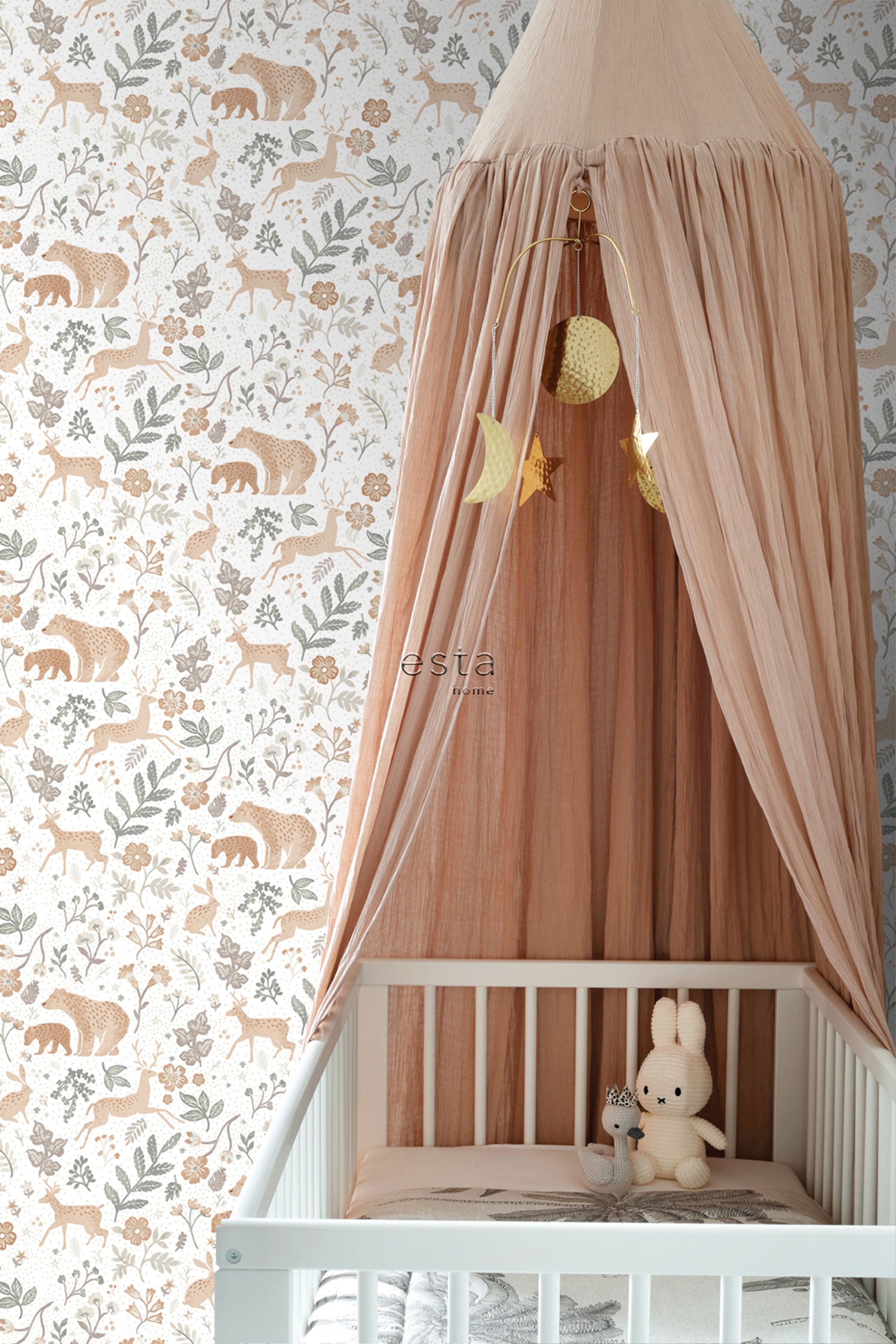 Children's wallpaper with animals, 139585, To the Moon and Back, Esta Home