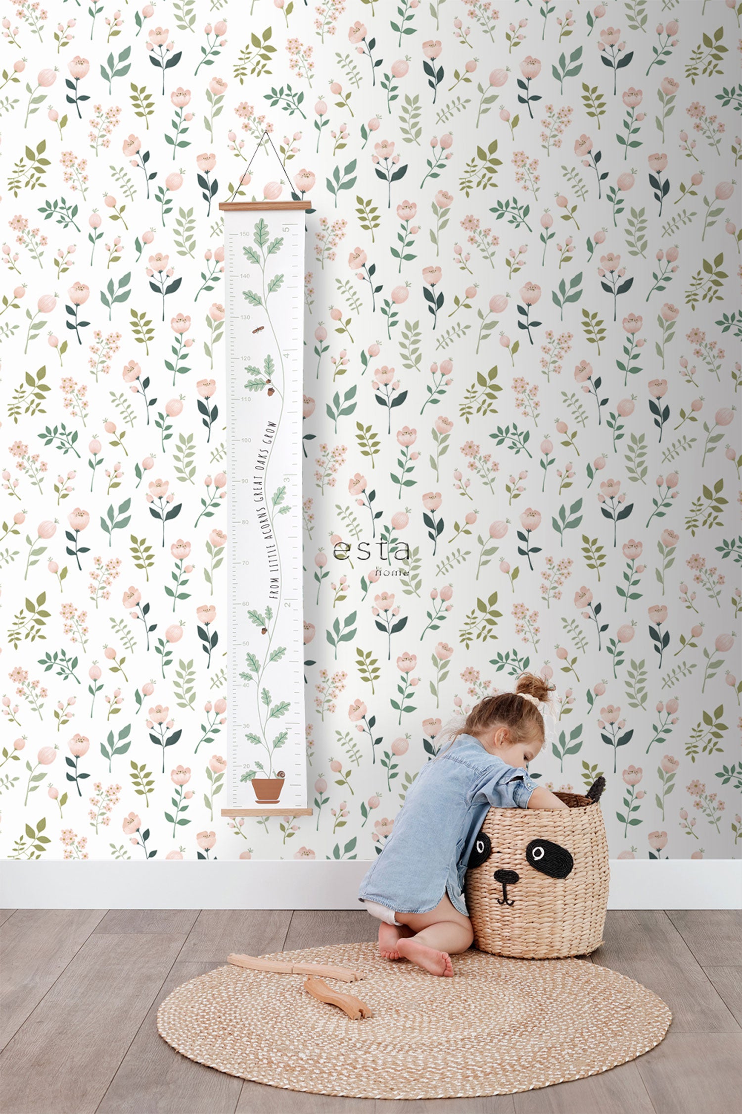 Floral non-woven wallpaper, 139339, To the Moon and Back, Esta Home