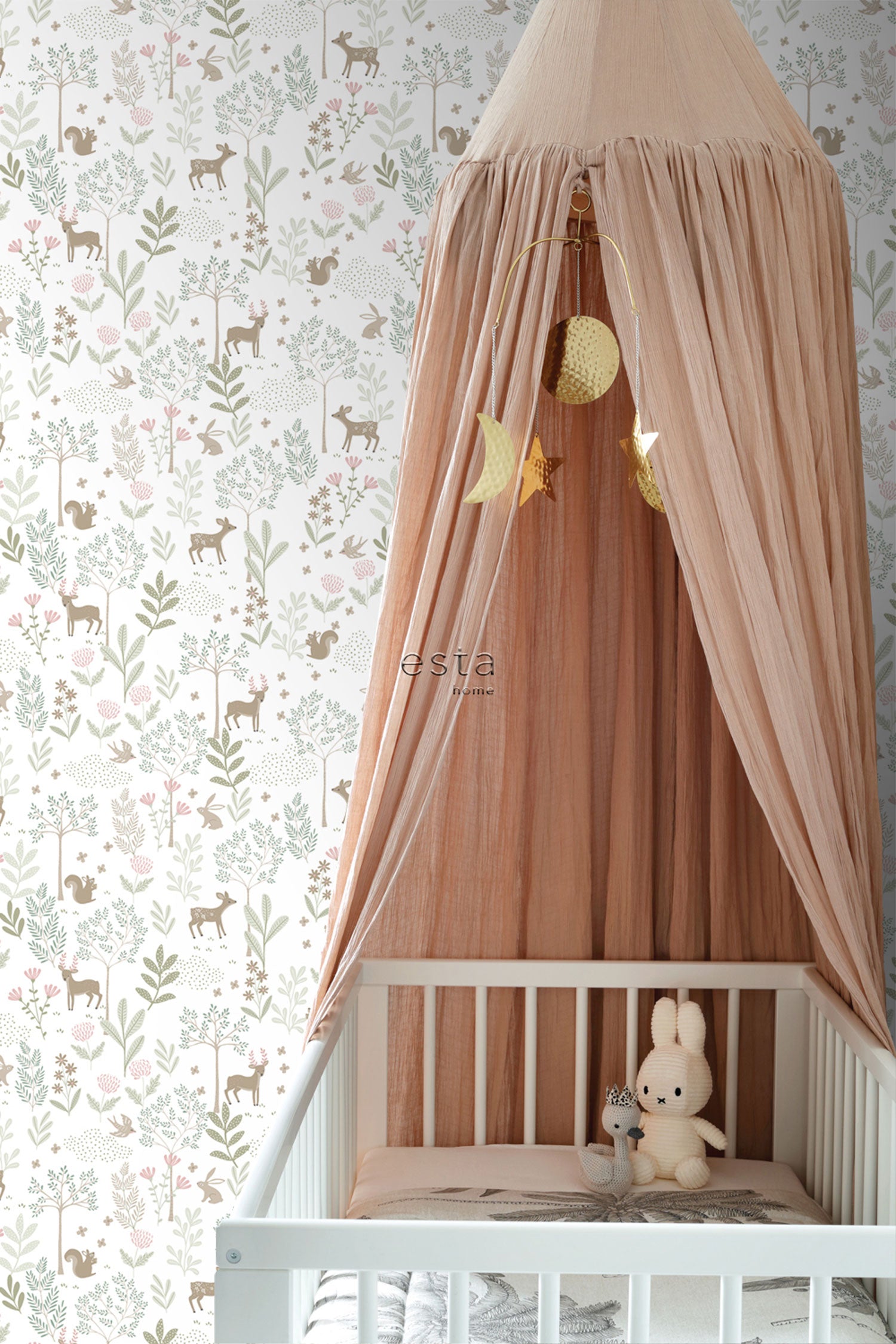 Children's wallpaper with animals, 139519, To the Moon and Back, Esta Home