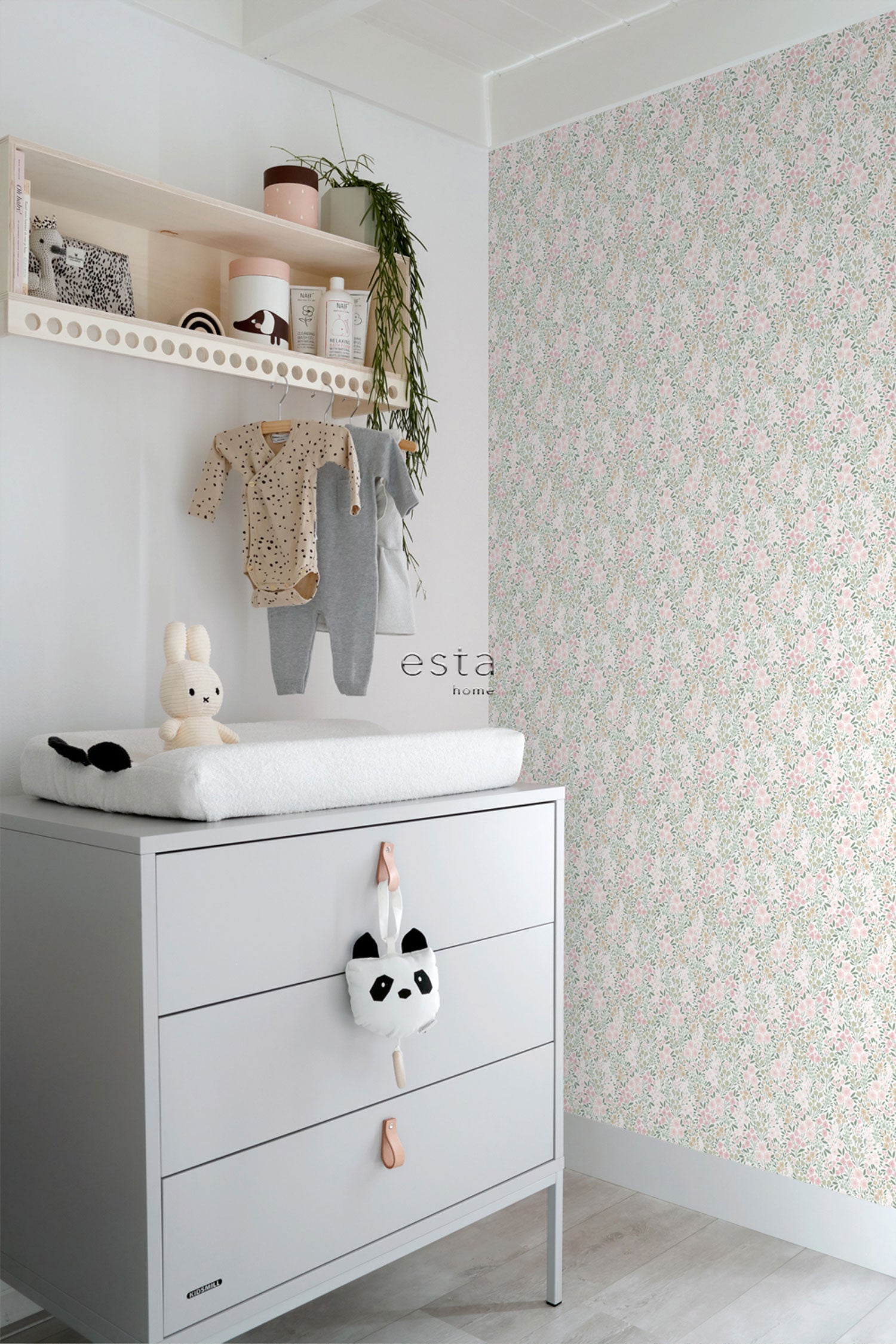 Children's floral wallpaper, 139532, To the Moon and Back, Esta Home