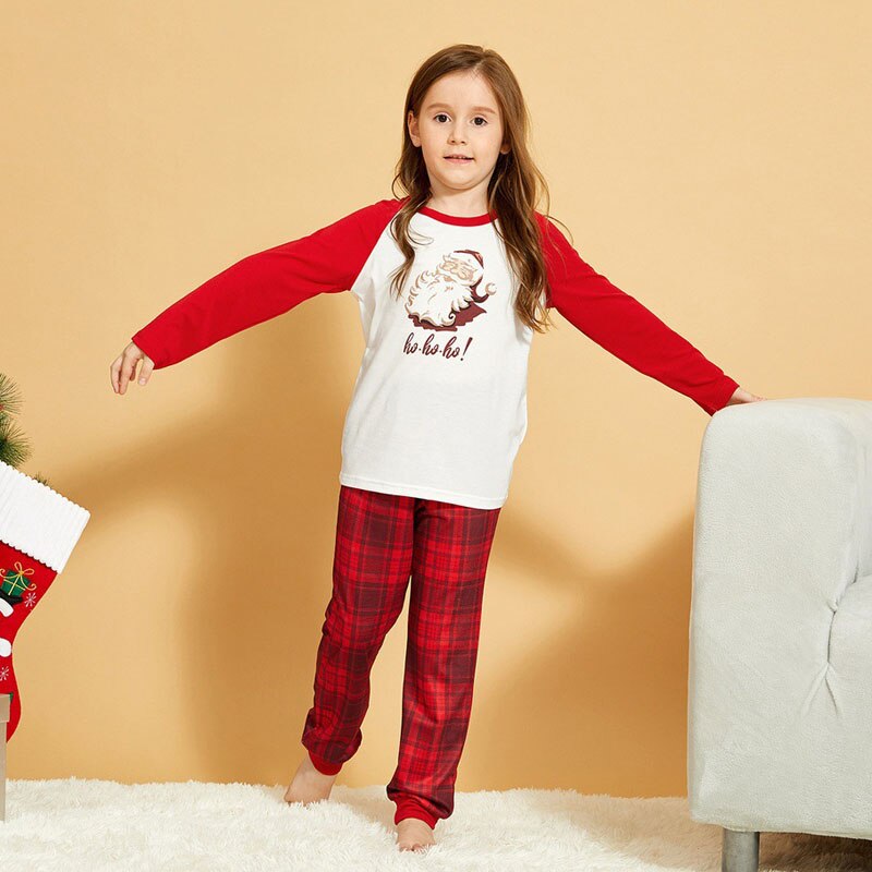 Matching Christmas Pajamas Family Set - Ho Ho Ho Santa