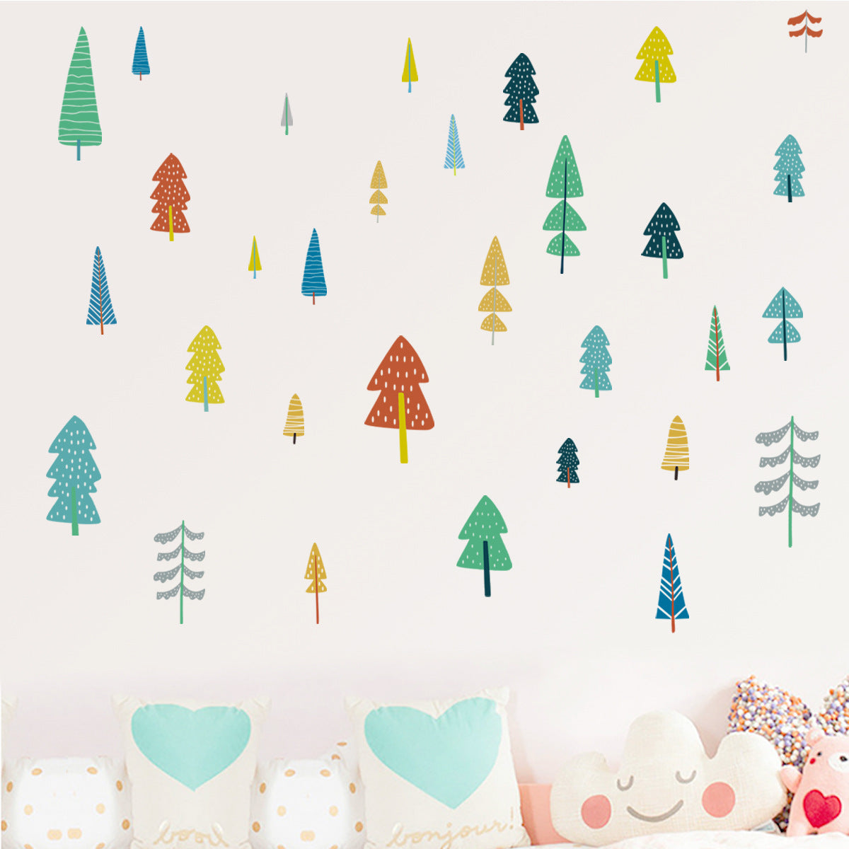 Pattern Wall Decals Colorful Forest