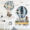 Cartoon Wall Decals Hot Air Balloons And Airplanes