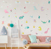Pattern Wall Decals Colorful Dinosaurs