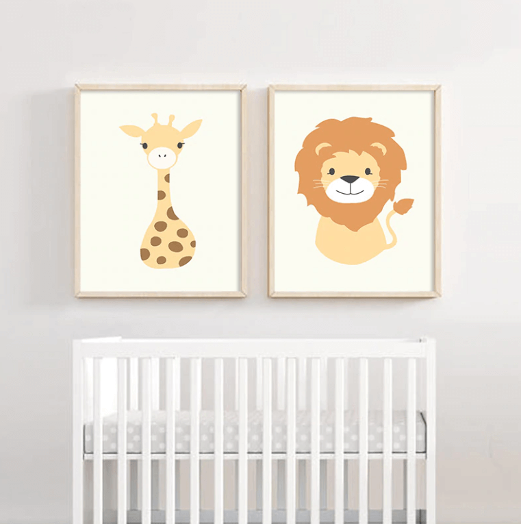 Animal Painting Art Nursery Canvas Posters
