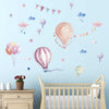 Load image into Gallery viewer, Cartoon Wall Decals Watercolor Hot Air Balloons