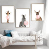 Bubble Animals Pink Nursery Canvas Posters