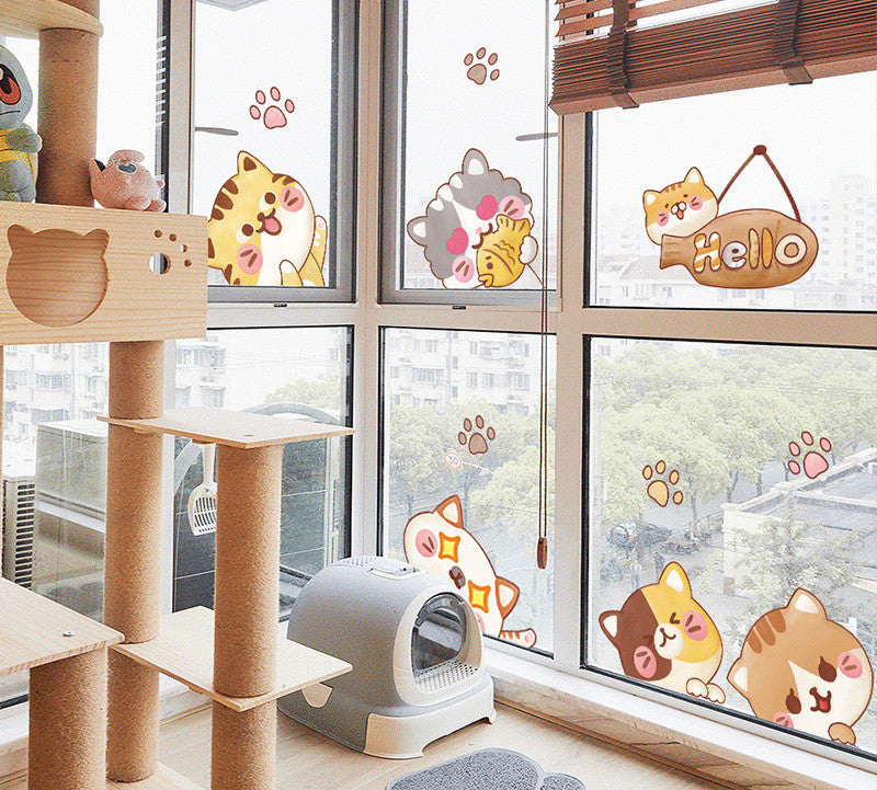 Cartoon Wall Decals Little Cute Cats