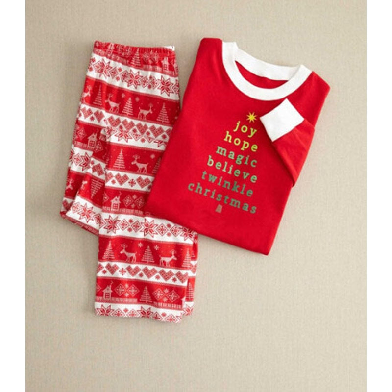 Matching Christmas Pajamas Family Set - Red Tree