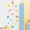 Load image into Gallery viewer, Cartoon Wall Decals Rocket Ship Height Meter