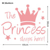 Quote Wall Decals Pink Crown Princess