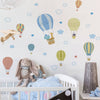 Load image into Gallery viewer, Cartoon Wall Decals Hot Air Balloons in Clouds