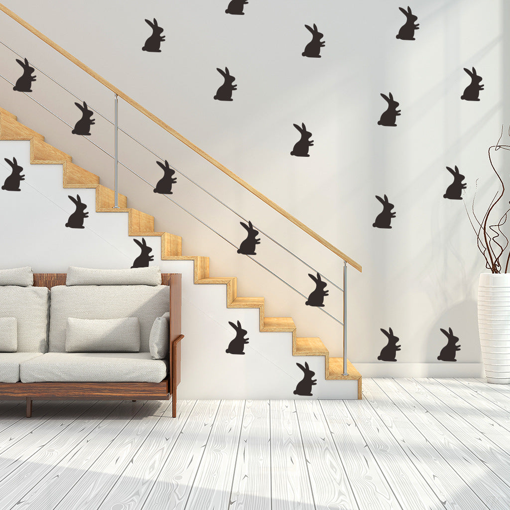 Pattern Wall Decals Black Bunnies