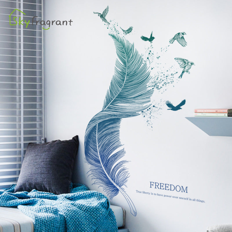 Cartoon Wall Decals Freedom Feather