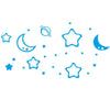 Pattern Wall Decals Moon and Stars 3D