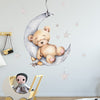 Cartoon Wall Decals Sleeping Puppet Bear