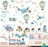 Pattern Wall Decals Hot Air Balloons and Planes