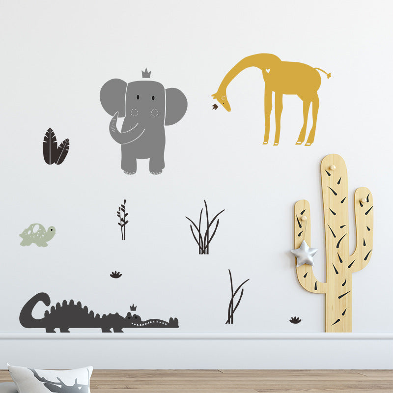 Cartoon Wall Decals Minimal Animals