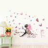 Cartoon Wall Decals Lady Butterfly