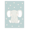 Load image into Gallery viewer, Cartoon Polar Bear Bird Elephant I Love You Moon Back Wall Art Poster