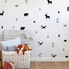 Pattern Wall Decals Nordic Forest Animals