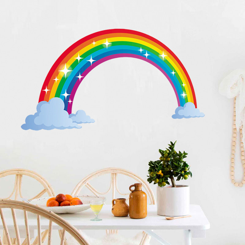 Cartoon Wall Decal Shiny Rainbow