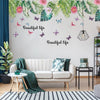 Load image into Gallery viewer, Wall Decal Green Plants Butterflies