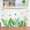 Nordic Wall Decals Green Leaf Garden