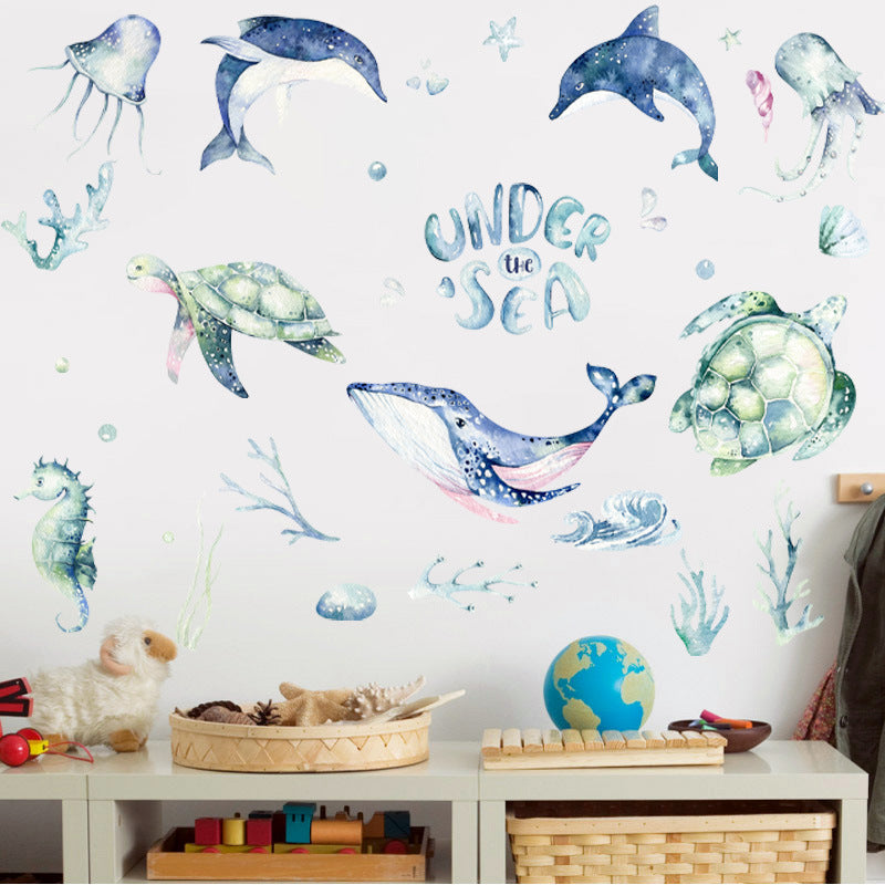 Cartoon Wall Decal Under The Sea