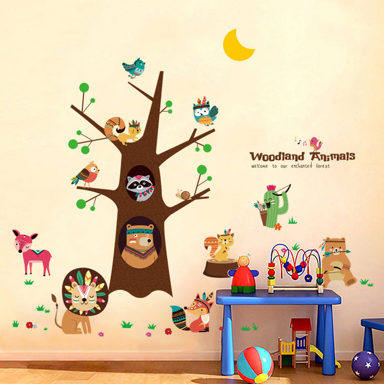 Cartoon Wall Decals Woodland Animals