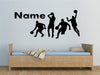 Custom Name Wall Sticker Basketbal