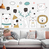 Cartoon Wall Decals Winter Warm Animals