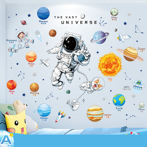 Cartoon Wall Decals Astronaut Adventures