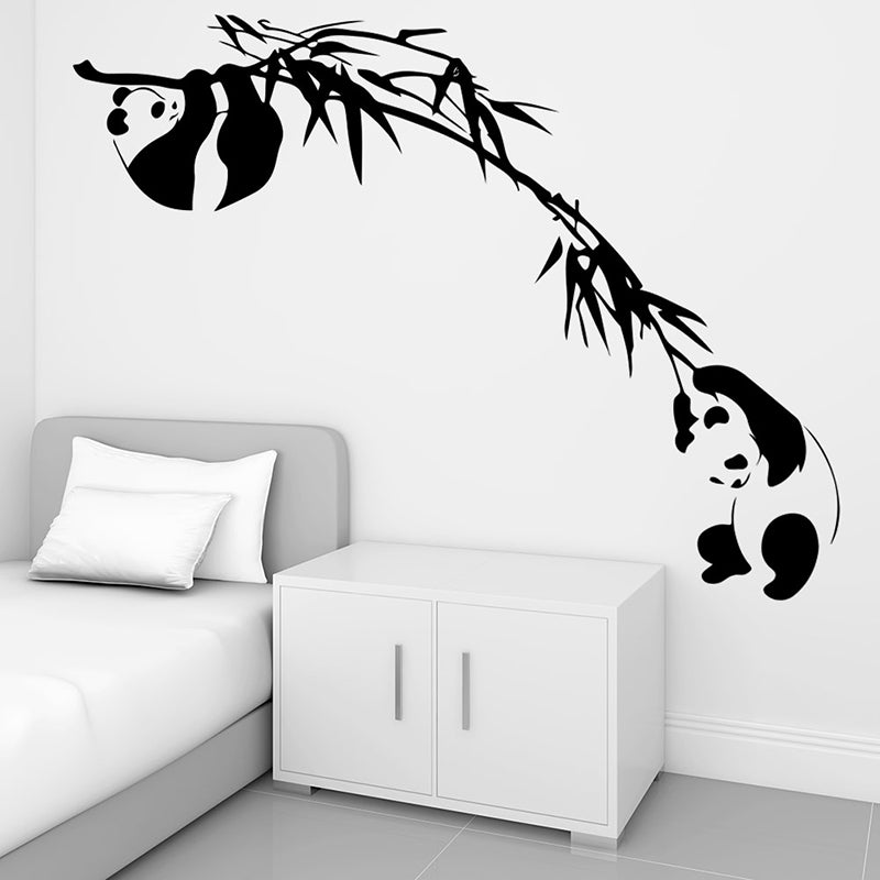 Cartoon Wall Decal Bamboo Panda