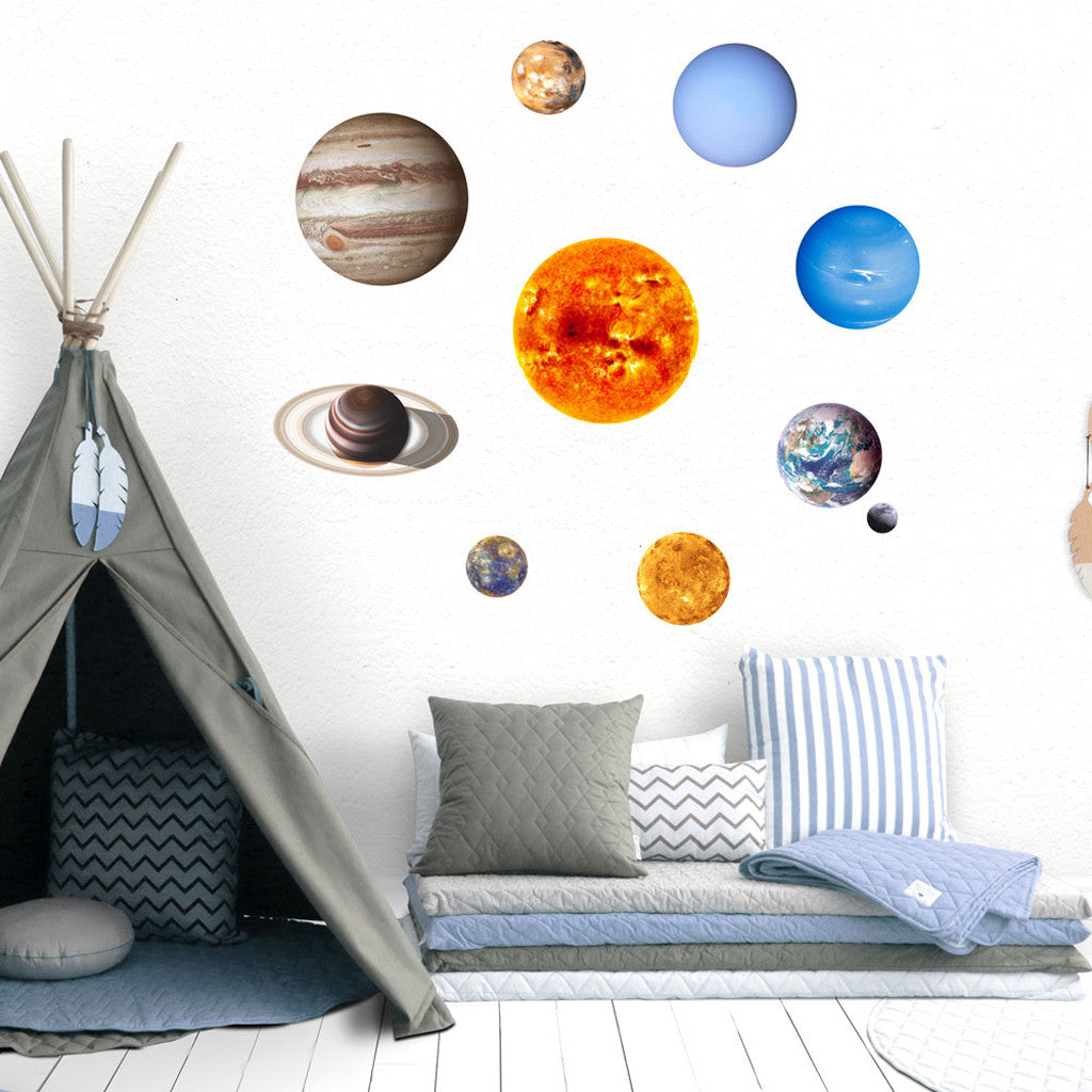 Cartoon Wall Decals Eight Planets